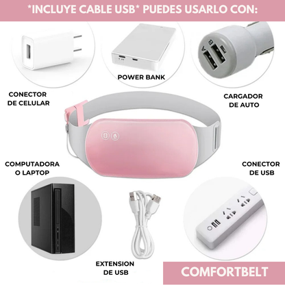 ComfortBelt™ | 😍 Banda térmica para cólicos 💟 | ¡No más días difíciles!
