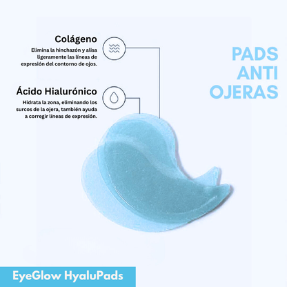 EyeGlow HyaluPads™ | 🤩 Parches para ojos con ácido hialurónico 💁‍♀️ | ¡Luce una mirada impecable!