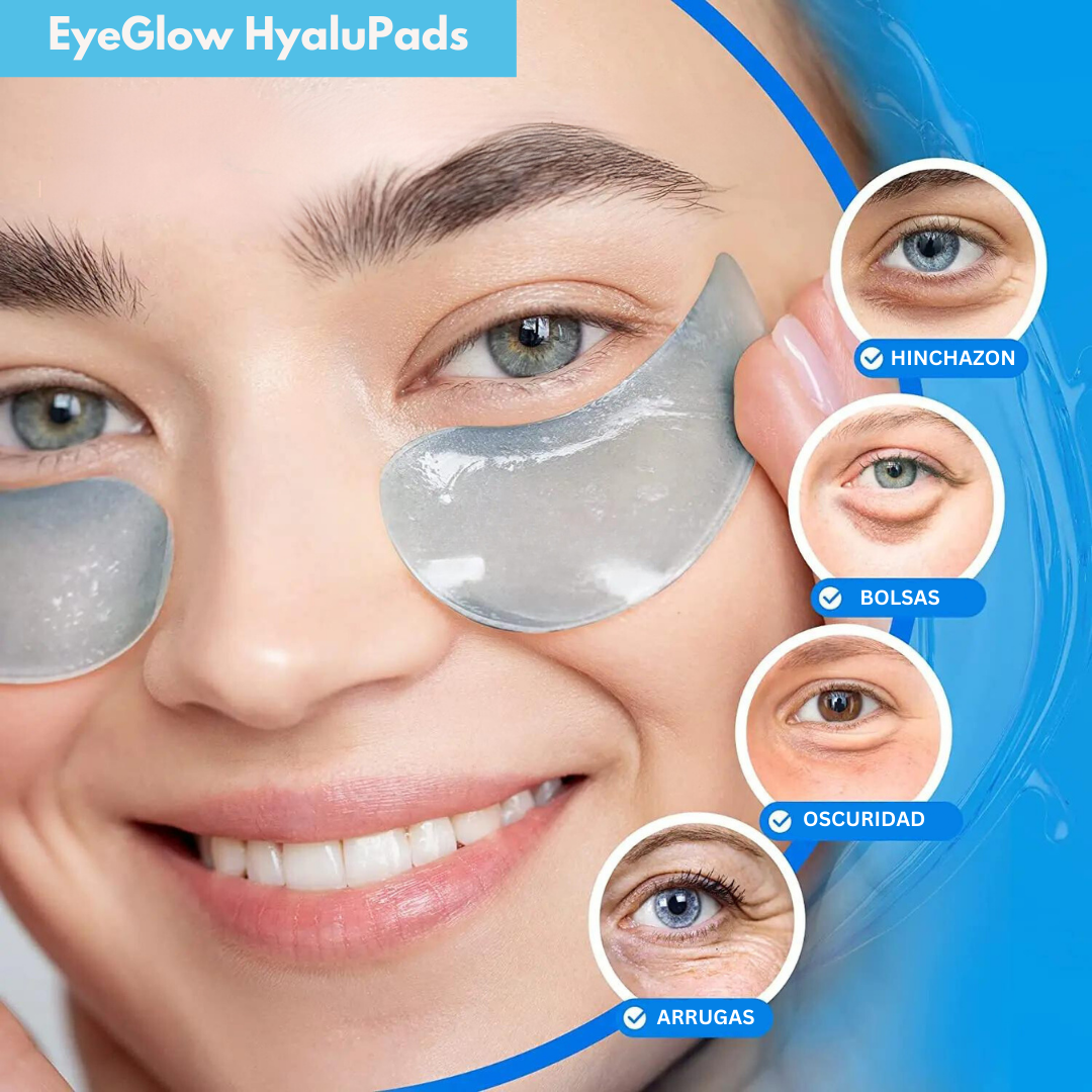 EyeGlow HyaluPads™ | 🤩 Parches para ojos con ácido hialurónico 💁‍♀️ | ¡Luce una mirada impecable!