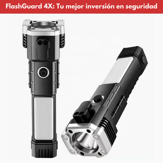 FlashGuard 4X™ | 🔦 Linterna táctica 4 en 1 🆘 | ¡Prepárate para lo inesperado!