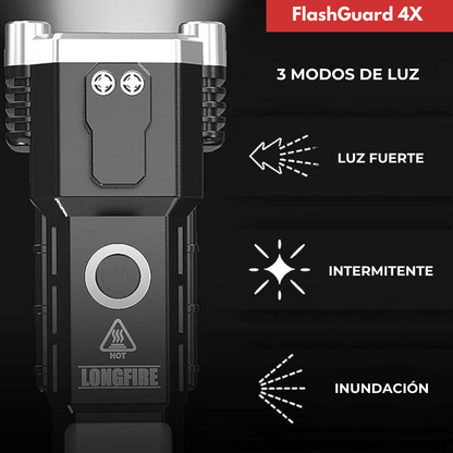 FlashGuard 4X™ | 🔦 Linterna táctica 4 en 1 🆘 | ¡Prepárate para lo inesperado!